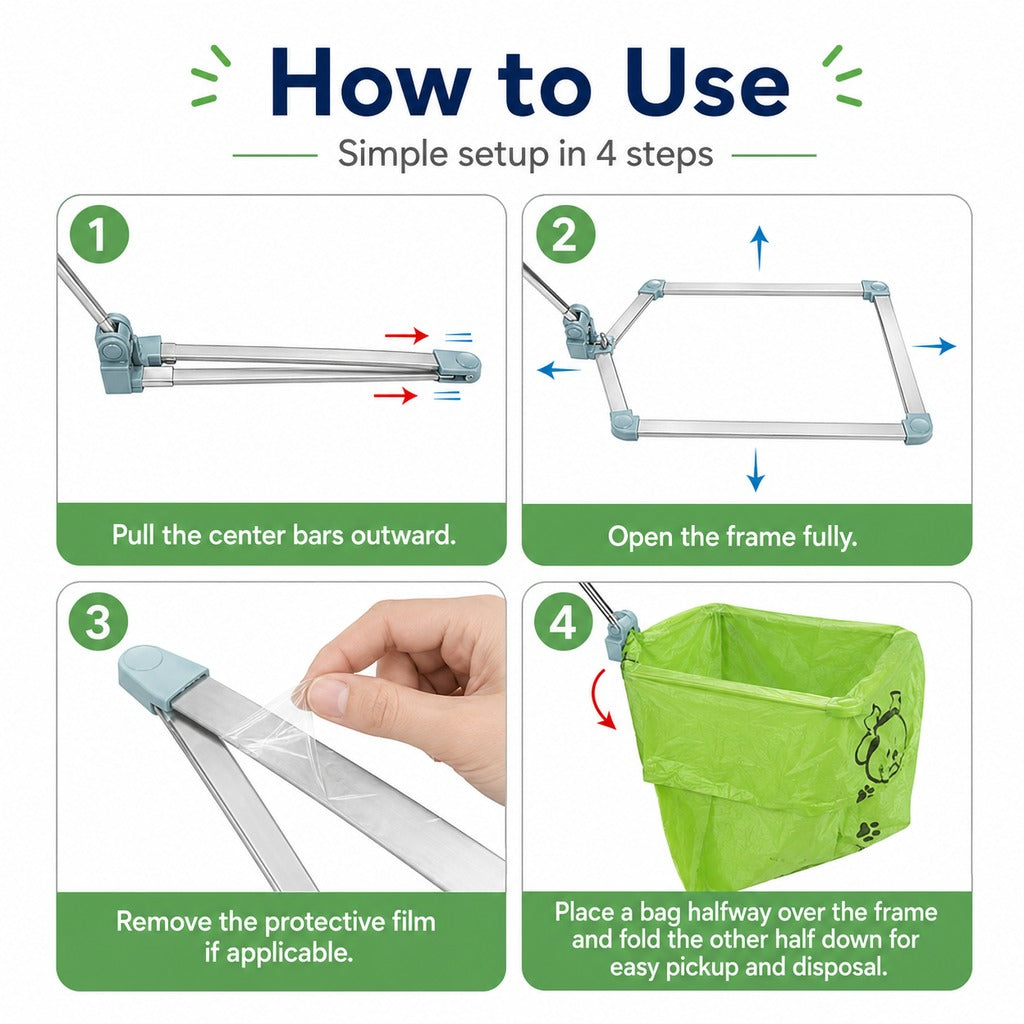 Foldable Telescopic No-Bend Dog Poop Catcher