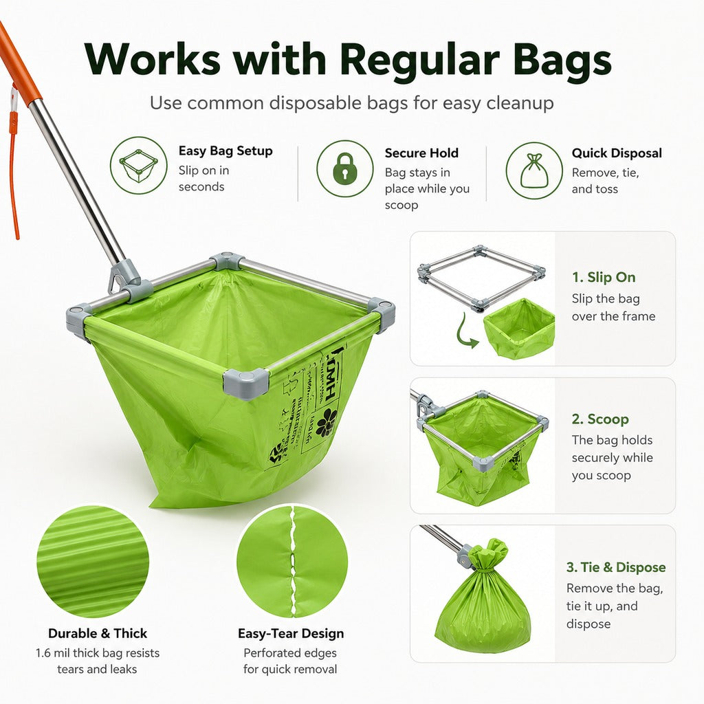 Foldable Telescopic No-Bend Dog Poop Catcher