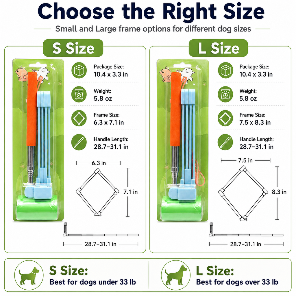 Foldable Telescopic No-Bend Dog Poop Catcher