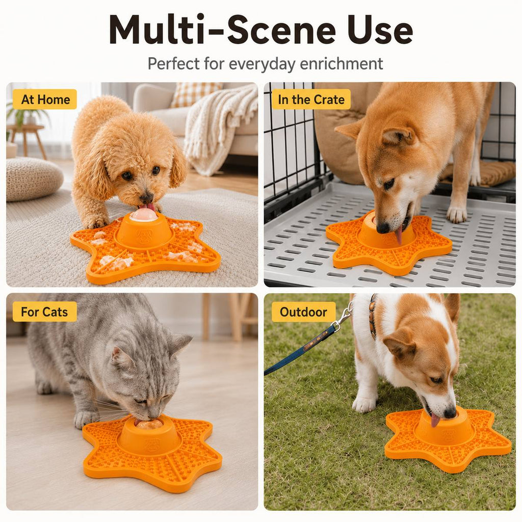 Food-Grade Silicone Rolling Ball Slow Feeder Lick Mat