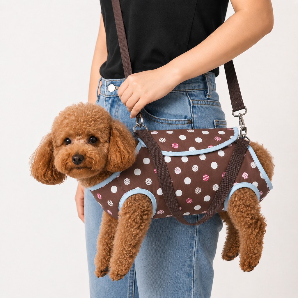 Four-Leg Breathable Mesh Pet Carrier (Detachable Strap)