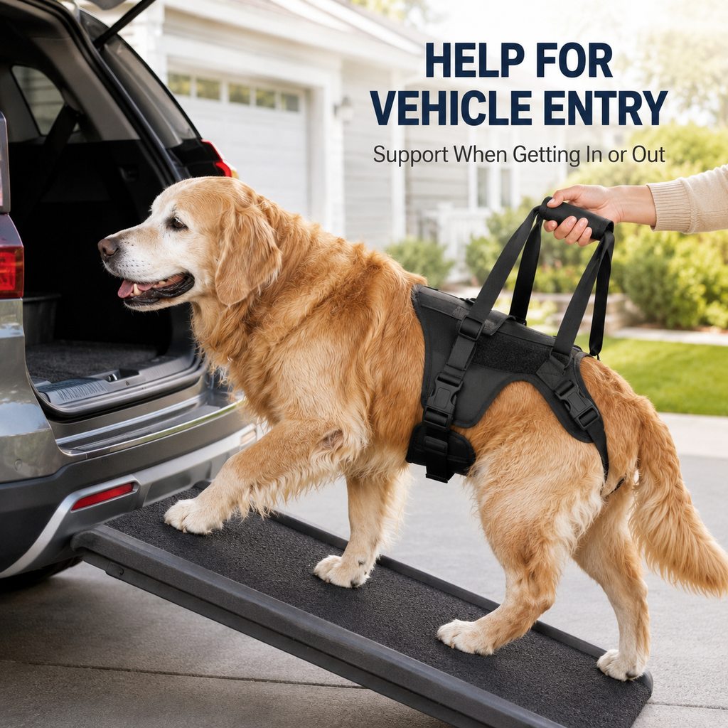 Full-Body Padded Dog Mobility Harness (Adjustable Lift Straps)