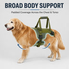 Full-Body Padded Dog Mobility Harness (Adjustable Lift Straps)