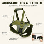 Full-Body Padded Dog Mobility Harness (Adjustable Lift Straps)