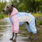 Full-Body Waterproof & Breathable Dog Rain Suit (Built-In Leash Ring)