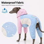 Full-Body Waterproof & Breathable Dog Rain Suit (Built-In Leash Ring)