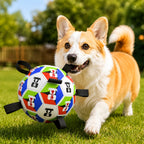Grab-Tab Inflatable Dog Soccer Ball (Pump Included)
