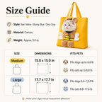 Head-Out Breathable Canvas Pet Carrier Tote (Foldable)