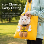Head-Out Breathable Canvas Pet Carrier Tote (Foldable)
