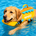 High-Visibility Chin Float & Rescue Handle Dog Life Jacket