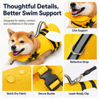 High-Visibility Chin Float & Rescue Handle Dog Life Jacket