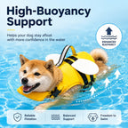 High-Visibility Chin Float & Rescue Handle Dog Life Jacket