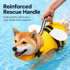 High-Visibility Chin Float & Rescue Handle Dog Life Jacket