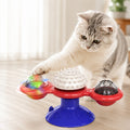 Light-Up 360° Spinning Cat Toy (Suction Cup & Catnip Balls)
