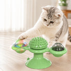 Light-Up 360° Spinning Cat Toy (Suction Cup & Catnip Balls)