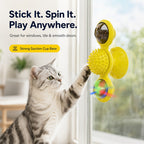 Light-Up 360° Spinning Cat Toy (Suction Cup & Catnip Balls)