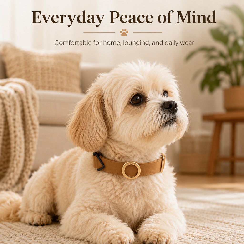 Low-Profile Built-In AirTag Pet Collar