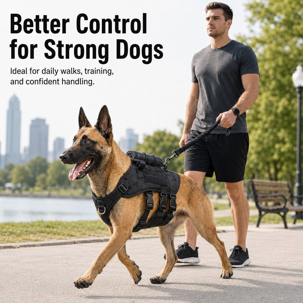 MOLLE-Ready Heavy-Duty Dog Harness (Breathable Mesh)