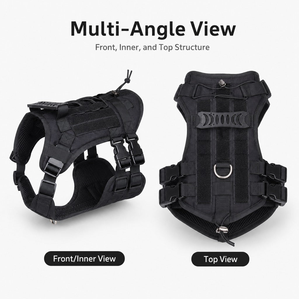 MOLLE-Ready Heavy-Duty Dog Harness (Breathable Mesh)