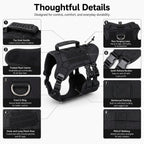 MOLLE-Ready Heavy-Duty Dog Harness (Breathable Mesh)