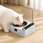 Motion-Sensing Covered Stainless Steel Cat Bowl (For Cats & Small Dogs)