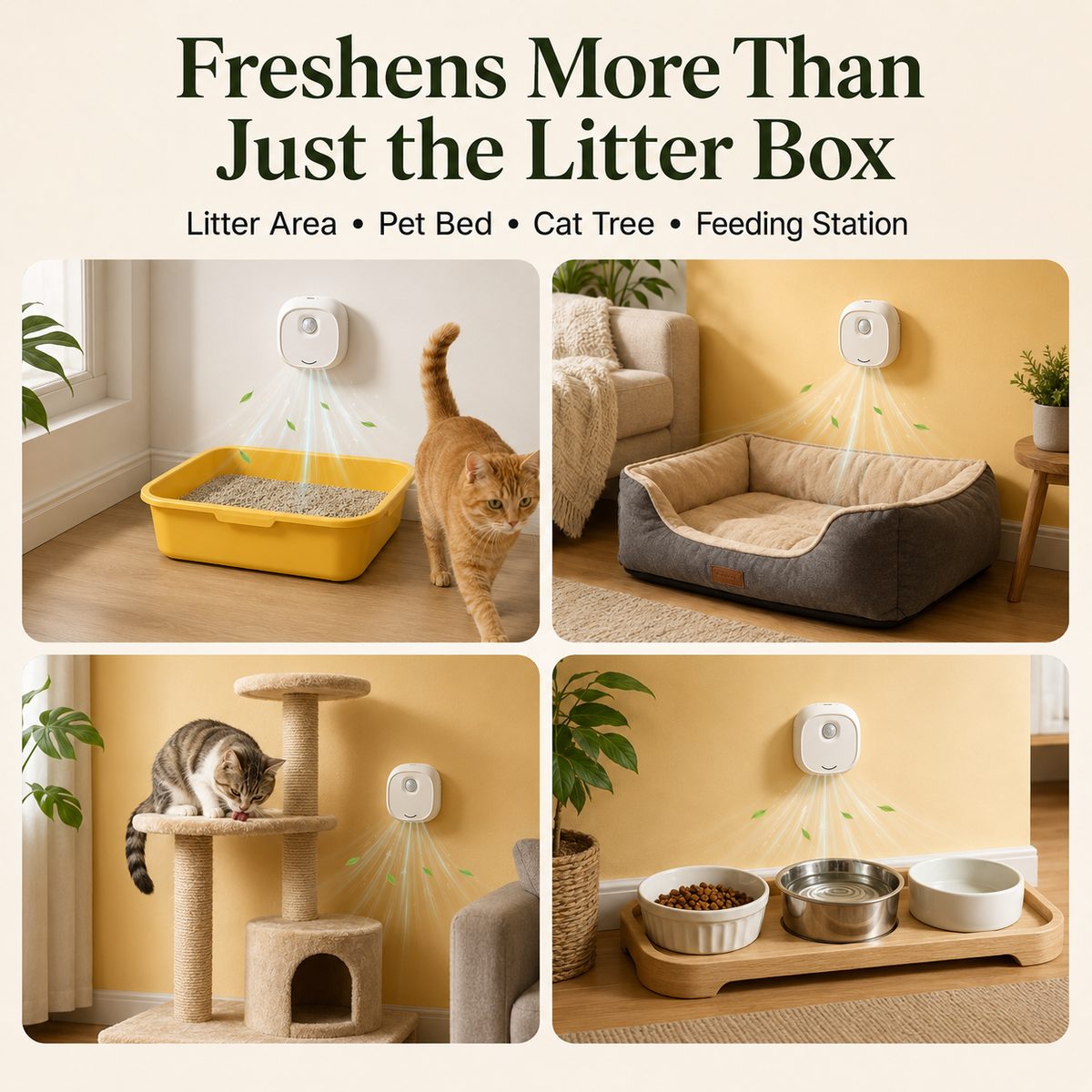 Motion-Sensing USB-C Rechargeable Litter Box Deodorizer
