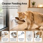 No-Drill Suction Stainless Steel Wall-Mounted Pet Bowl