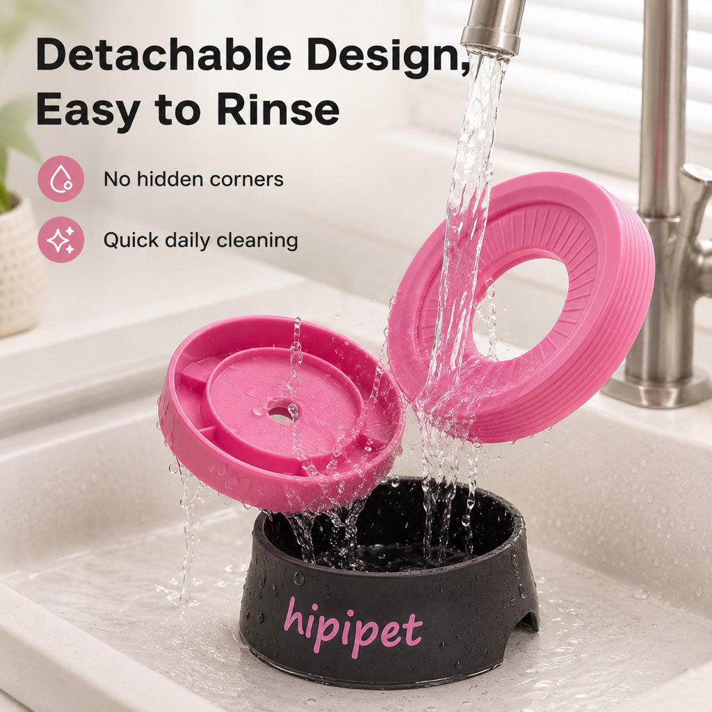 No-Drip Detachable Floating Dog Water Bowl