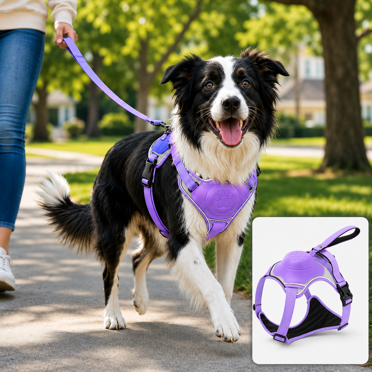 No-Pull Built-In Retractable Leash Dog Harness