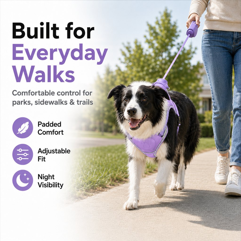 No-Pull Built-In Retractable Leash Dog Harness