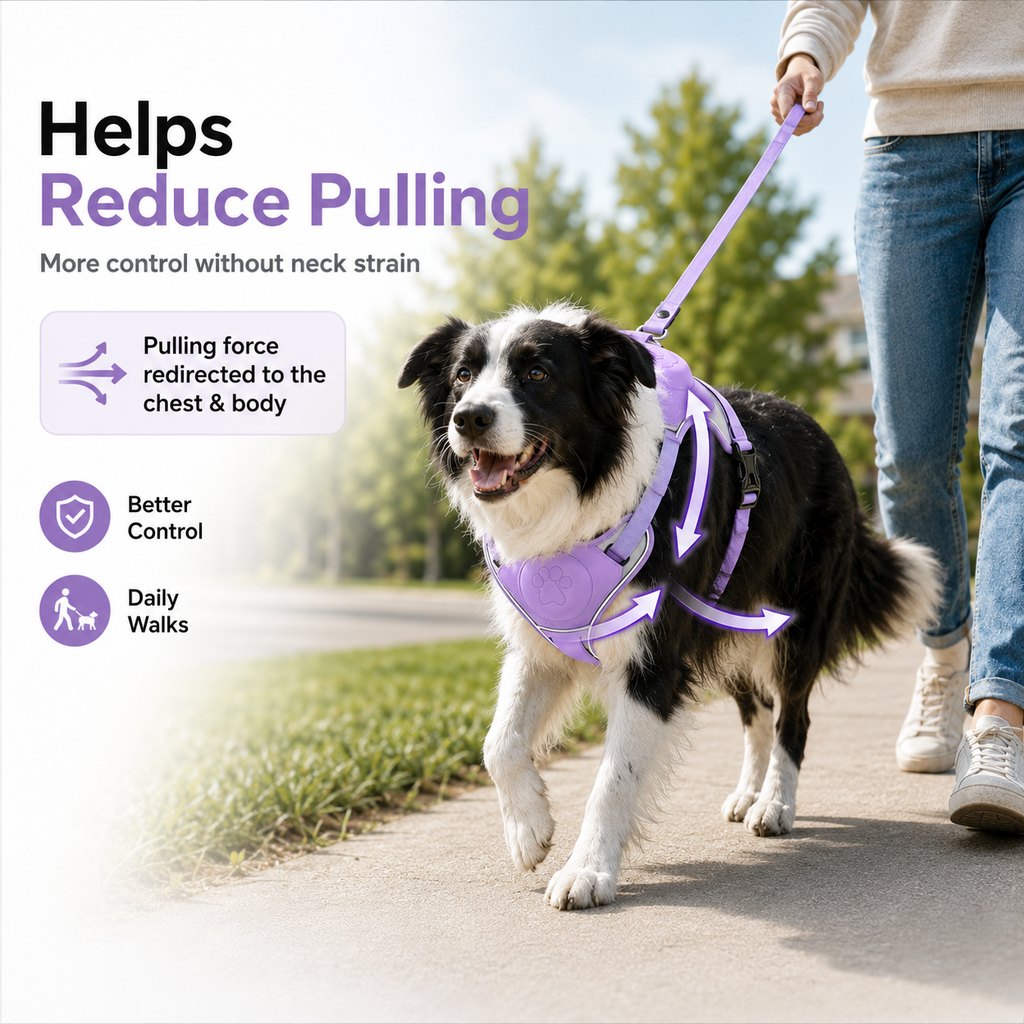 No-Pull Built-In Retractable Leash Dog Harness
