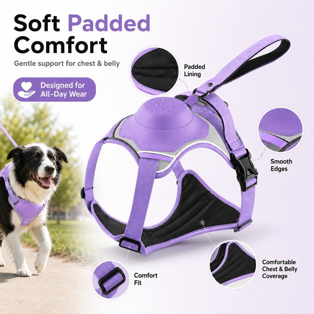 No-Pull Built-In Retractable Leash Dog Harness