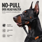 No-Pull Padded Adjustable Dog Head Halter
