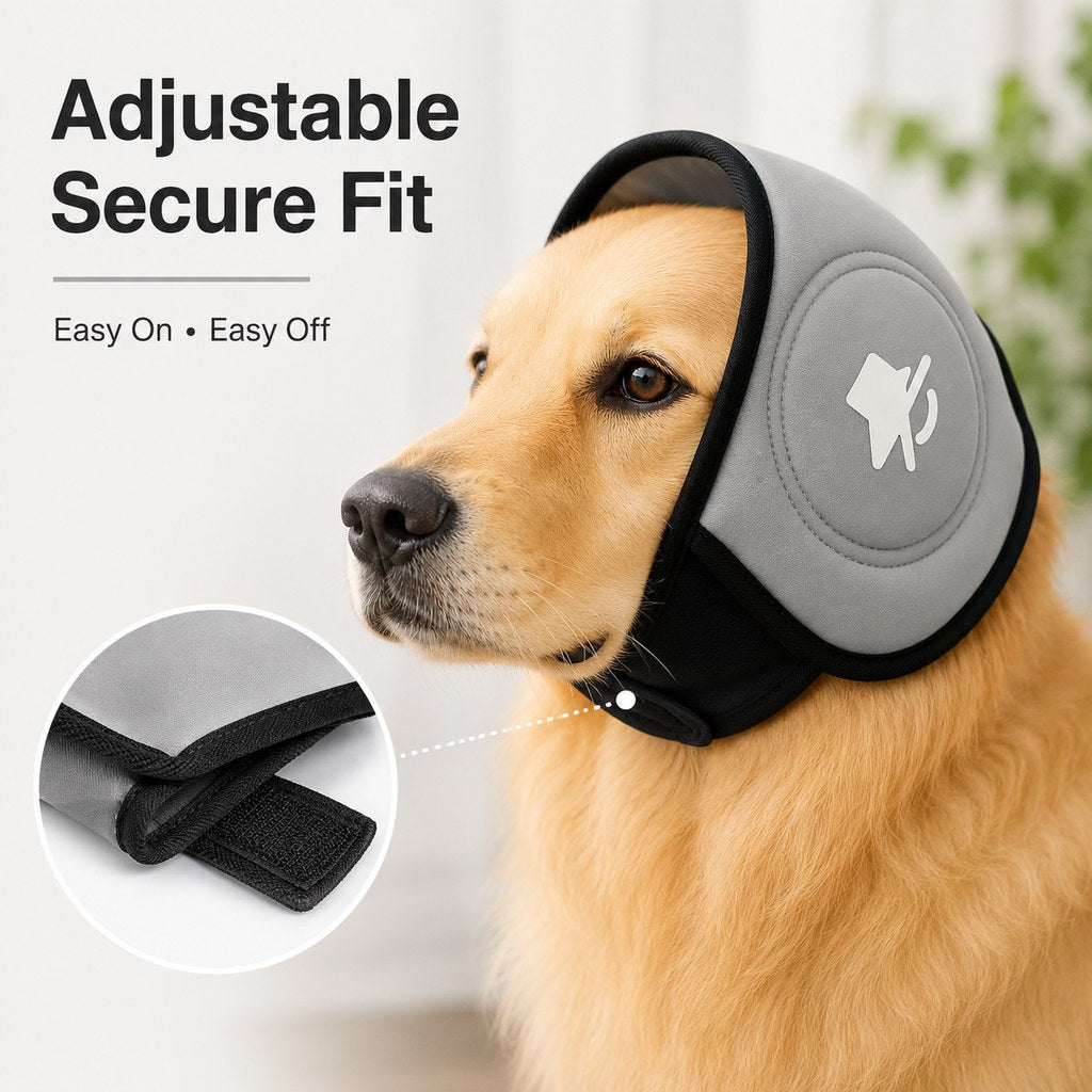 Noise-Reducing Soft Padded Dog Ear Muffs (Adjustable Fit)
