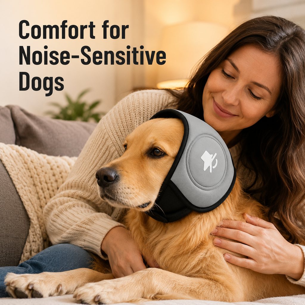 Noise-Reducing Soft Padded Dog Ear Muffs (Adjustable Fit)