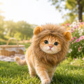 Open-Face Fluffy Faux Fur Lion Mane Headpiece (For Cats & Small Dogs)