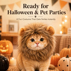 Open-Face Fluffy Faux Fur Lion Mane Headpiece (For Cats & Small Dogs)