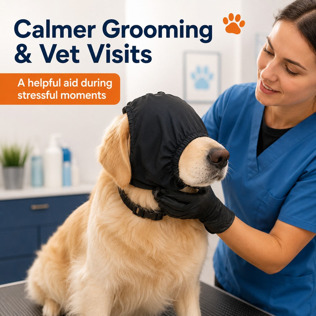 Open-Nose Breathable Dog Calming Mask (Adjustable Quick-Release Strap)