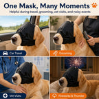 Open-Nose Breathable Dog Calming Mask (Adjustable Quick-Release Strap)