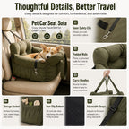 Padded Bolster Non-Slip Pet Car Seat