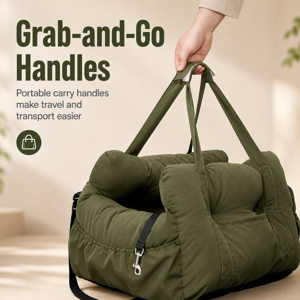 Padded Bolster Non-Slip Pet Car Seat
