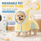 Quick-Dry Terry Hooded Pet Drying Robe