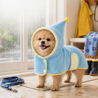 Quick-Dry Terry Hooded Pet Drying Robe