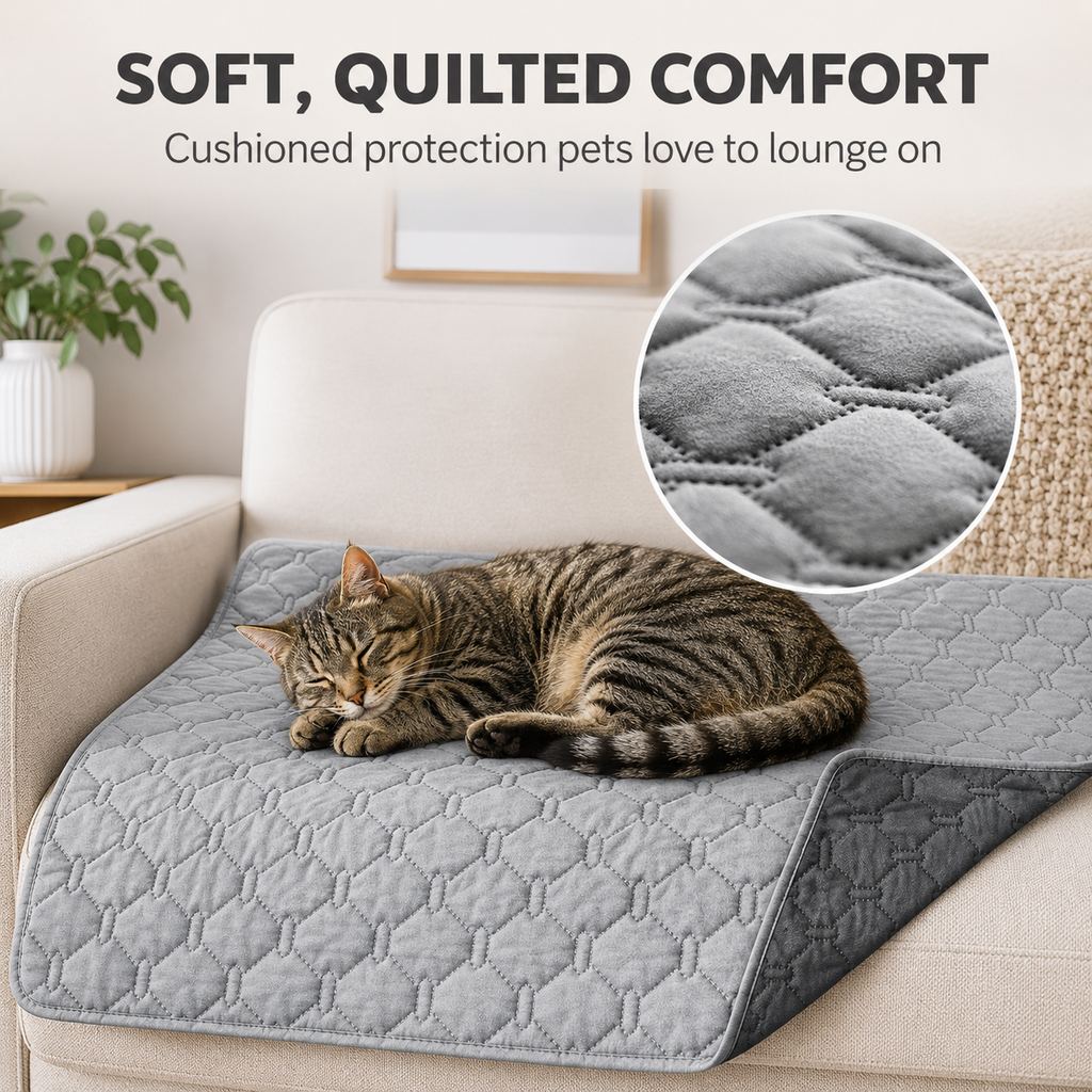 Quilted Waterproof Anti-Scratch Pet Sofa Protector