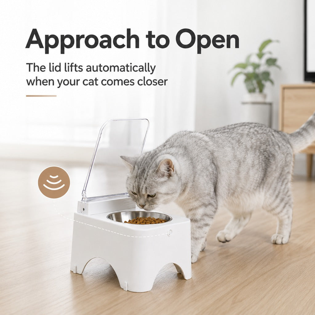 Rechargeable Infrared Auto-Opening Cat Bowl (Removable Bowl)