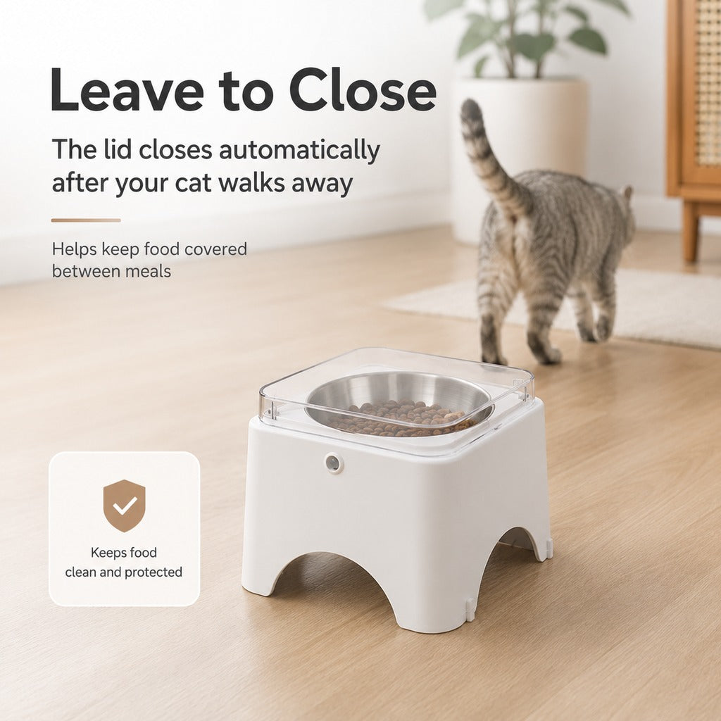 Rechargeable Infrared Auto-Opening Cat Bowl (Removable Bowl)