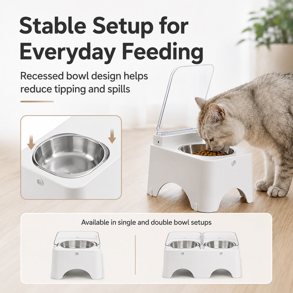 Rechargeable Infrared Auto-Opening Cat Bowl (Removable Bowl)