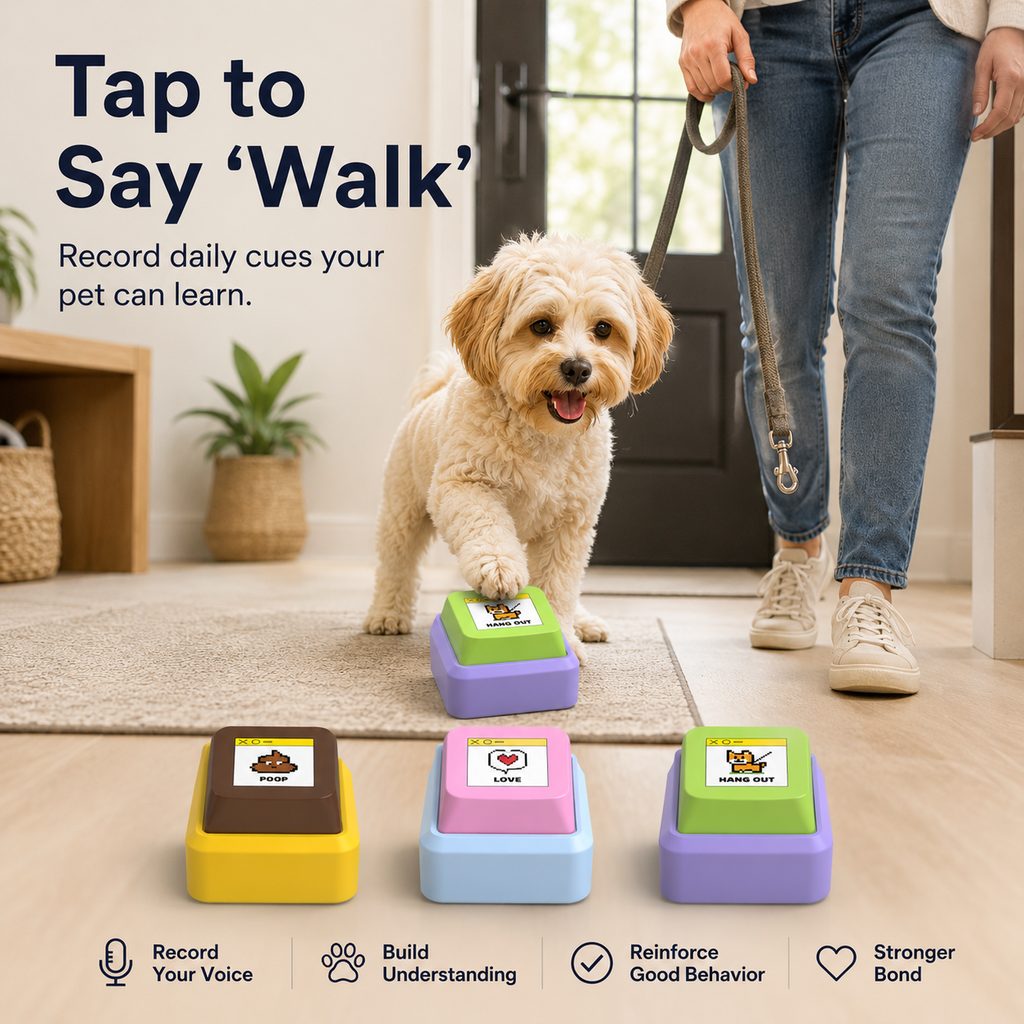 Recordable Anti-Slip Pet Communication Button