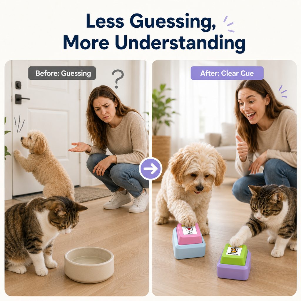 Recordable Anti-Slip Pet Communication Button
