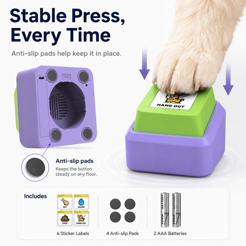 Recordable Anti-Slip Pet Communication Button